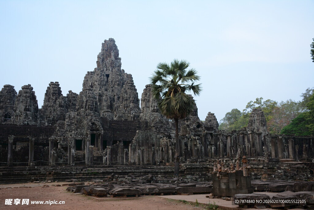 吴哥窟古老寺庙景观