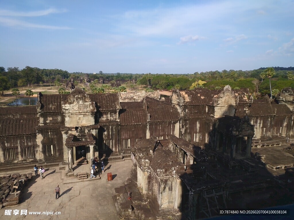 吴哥窟遗址景观