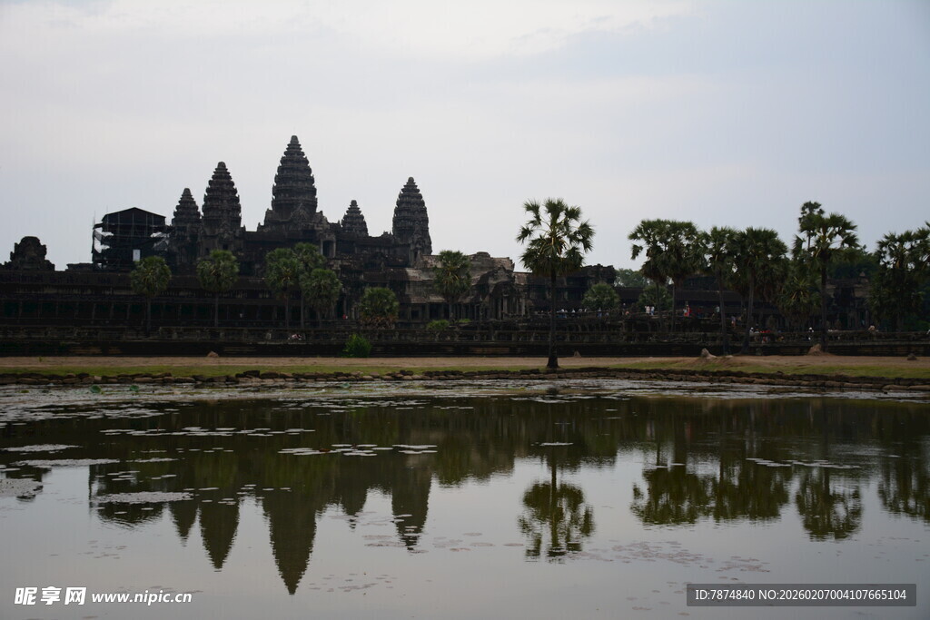 吴哥窟倒影景观