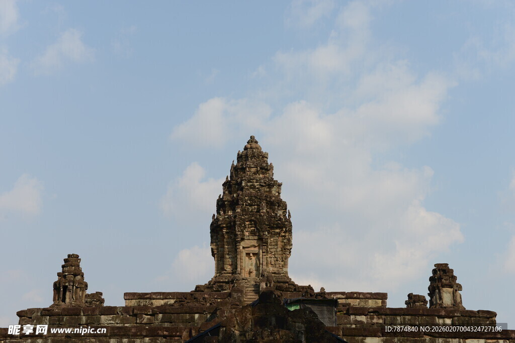 吴哥窟古迹 历史建筑风貌