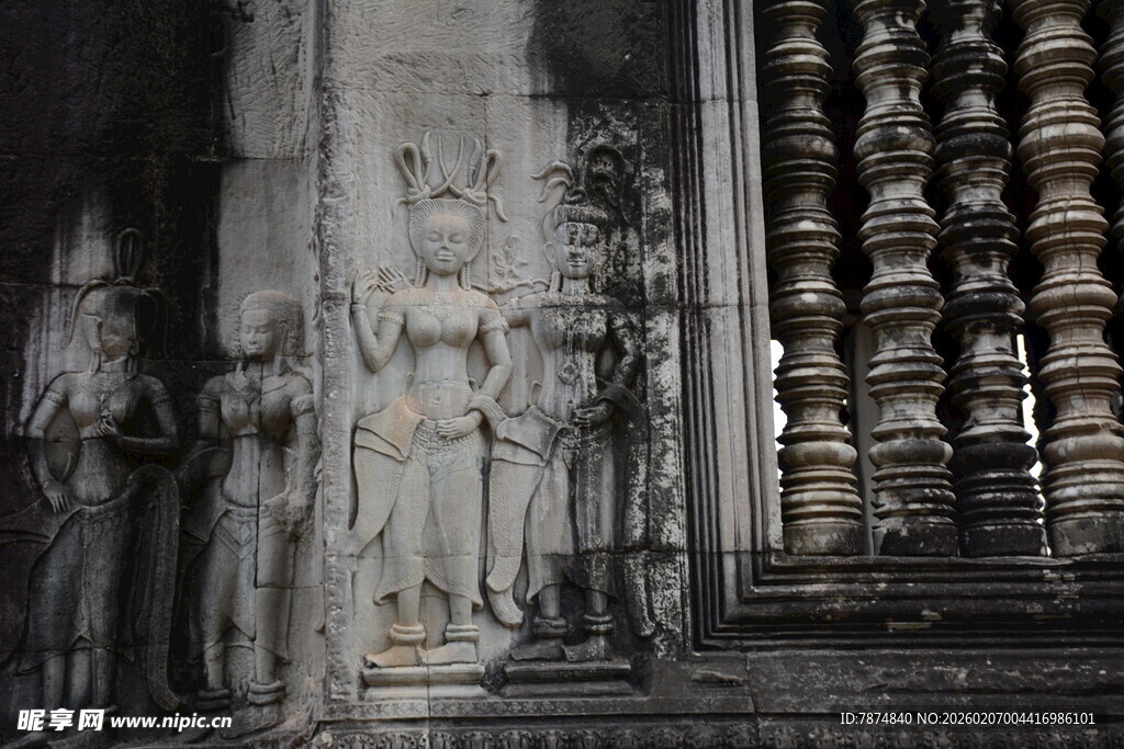 古老寺庙的精美雕刻