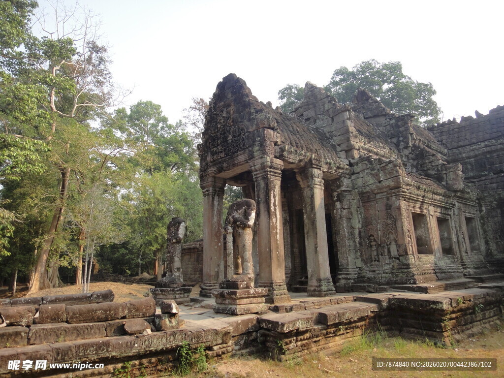 古老柬埔寨寺庙遗迹