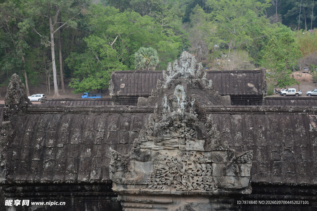 柬埔寨古老寺庙建筑细节
