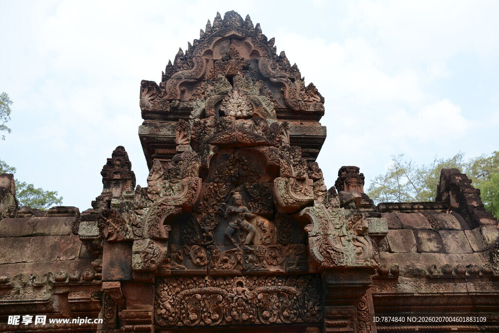 柬埔寨古老神秘的柬埔寨寺庙雕刻