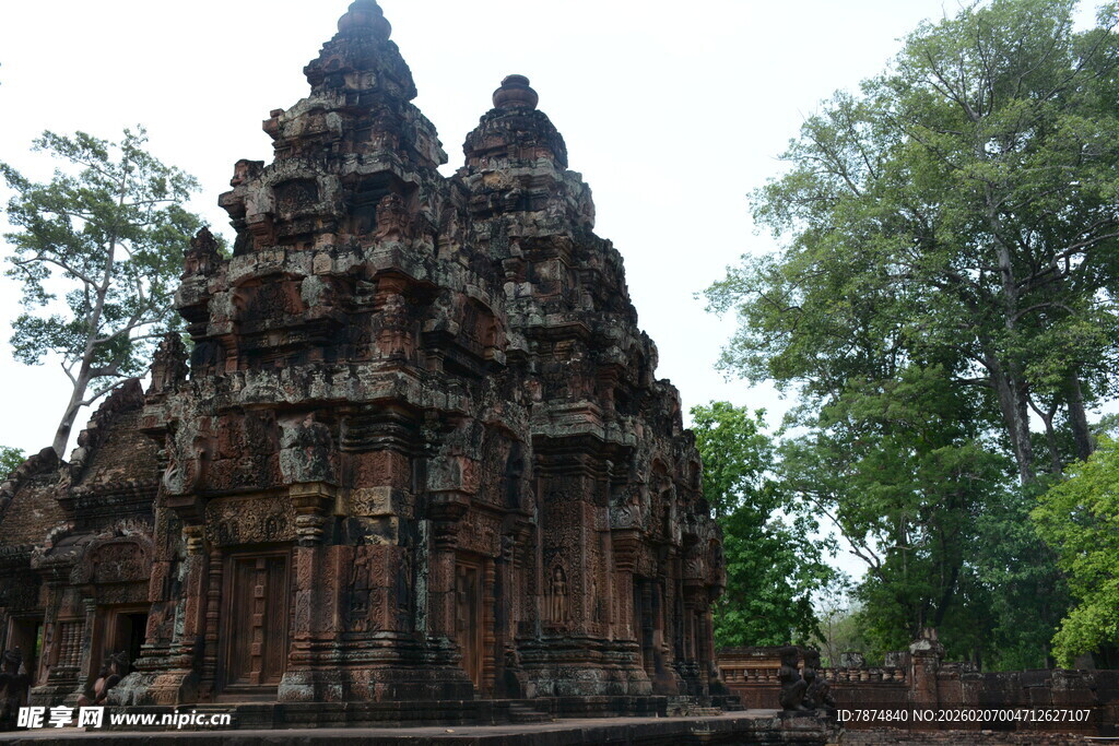 柬埔寨古老神秘的柬埔寨寺庙建筑