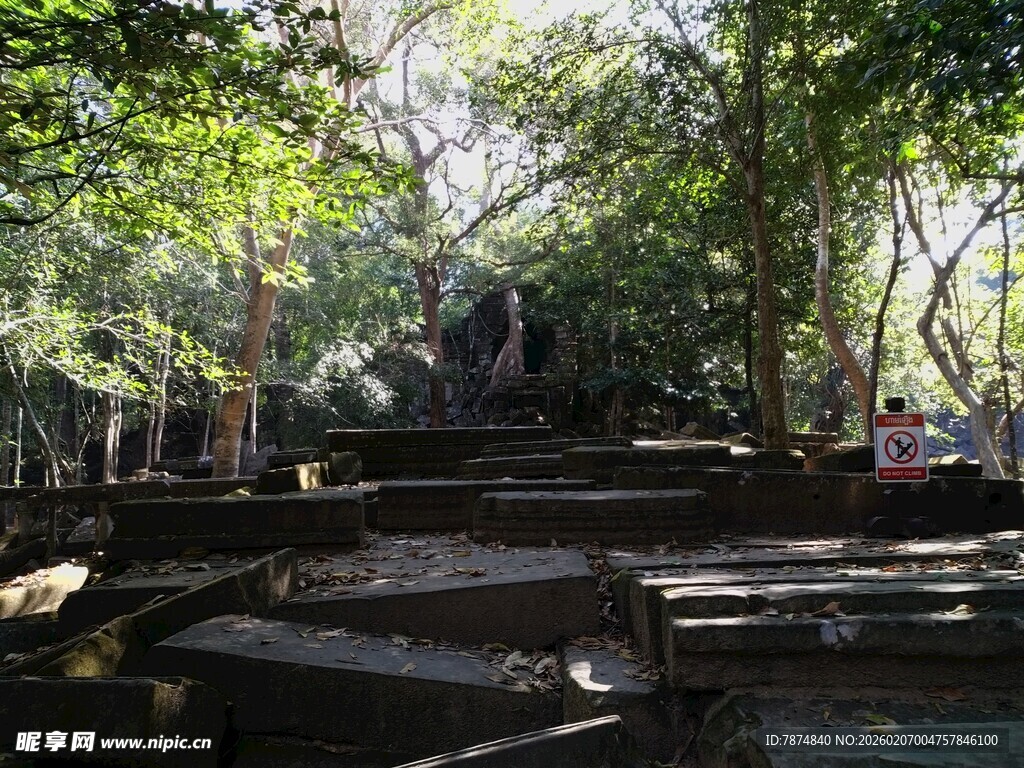 柬埔寨丛林中的古老遗迹