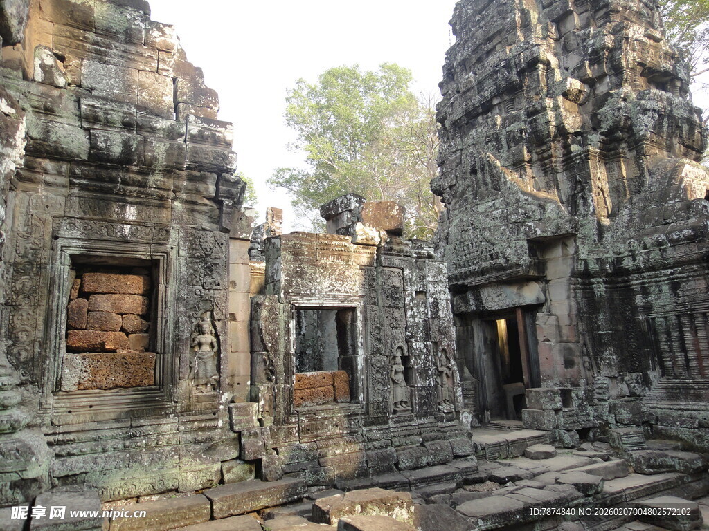 柬埔寨古老神秘的柬埔寨寺庙遗迹