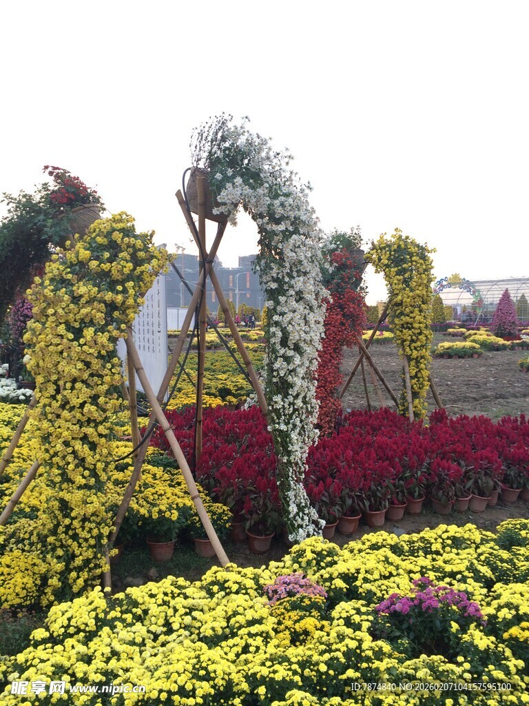 花卉拱门造型景观