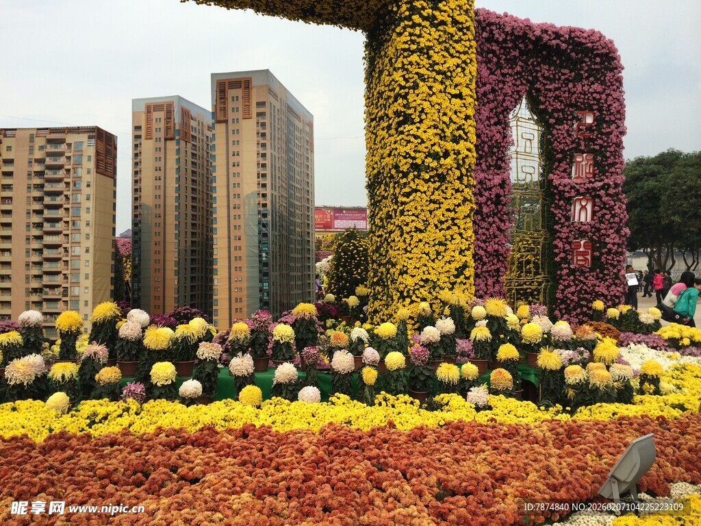 城市花坛景观 繁花似锦