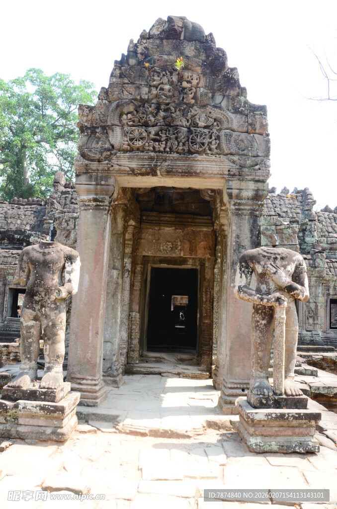 古老神秘的柬埔寨寺庙建筑