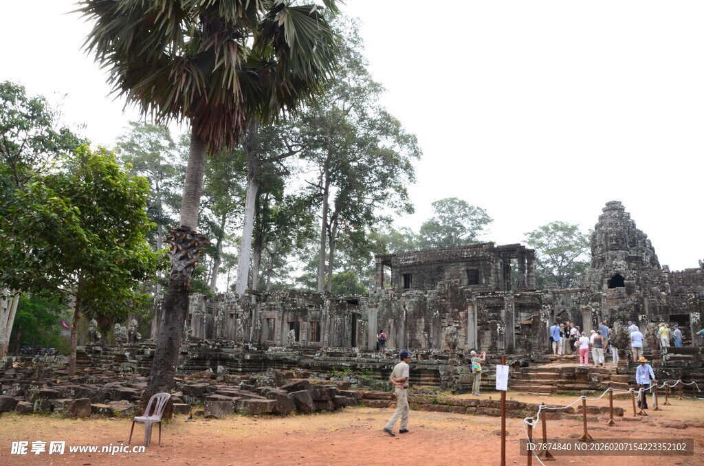 吴哥古迹的古老建筑景观