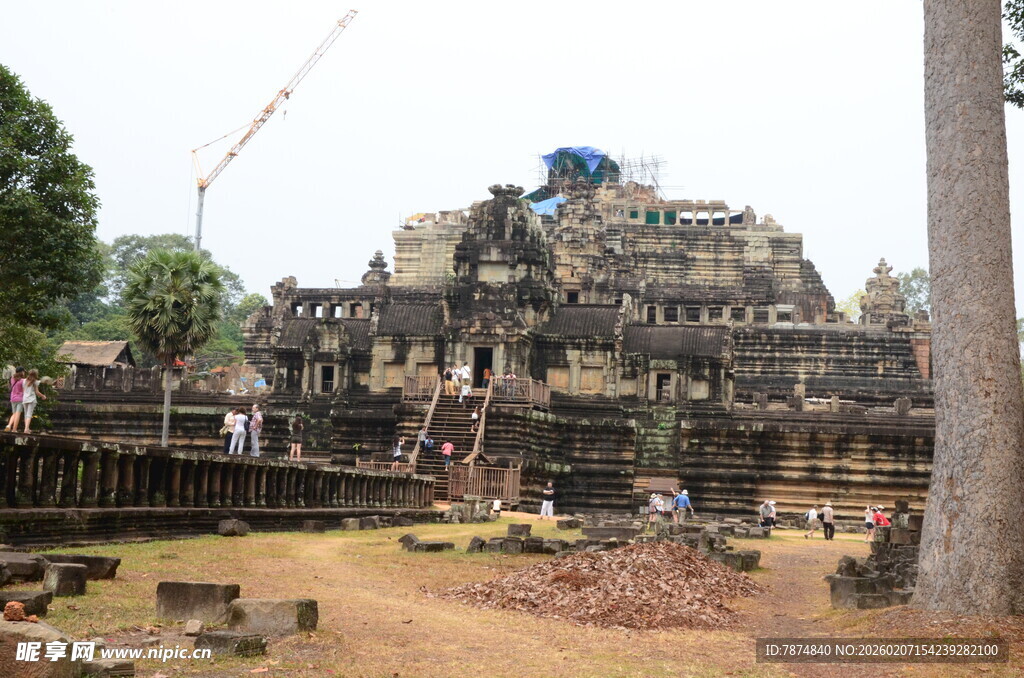 吴哥窟古老建筑景观