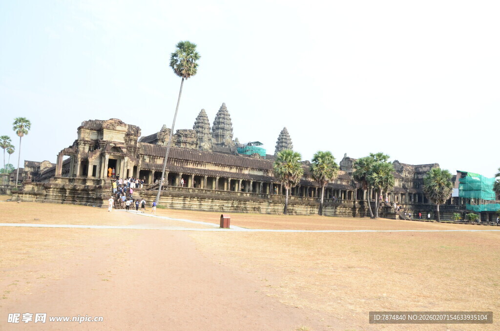 吴哥窟宏伟建筑景观