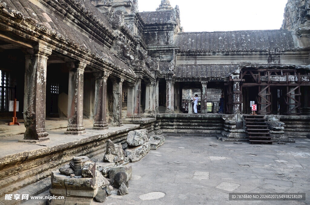 古老寺庙庭院建筑景观