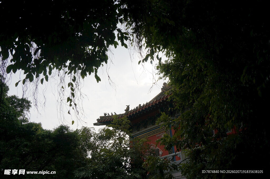 古建隐于繁茂绿植间