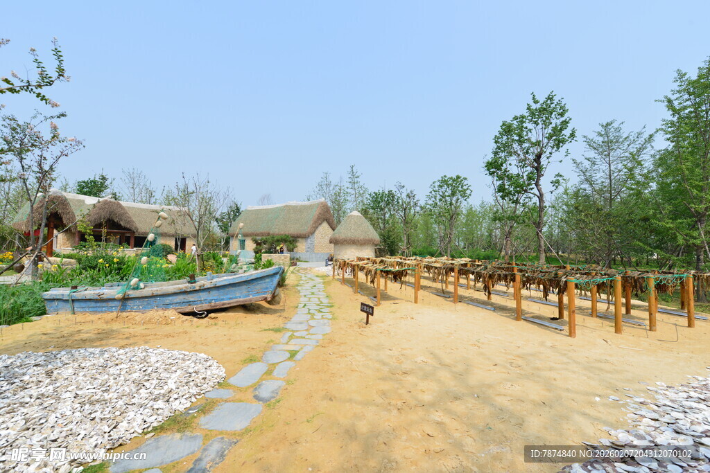 乡村户外休闲游玩场景