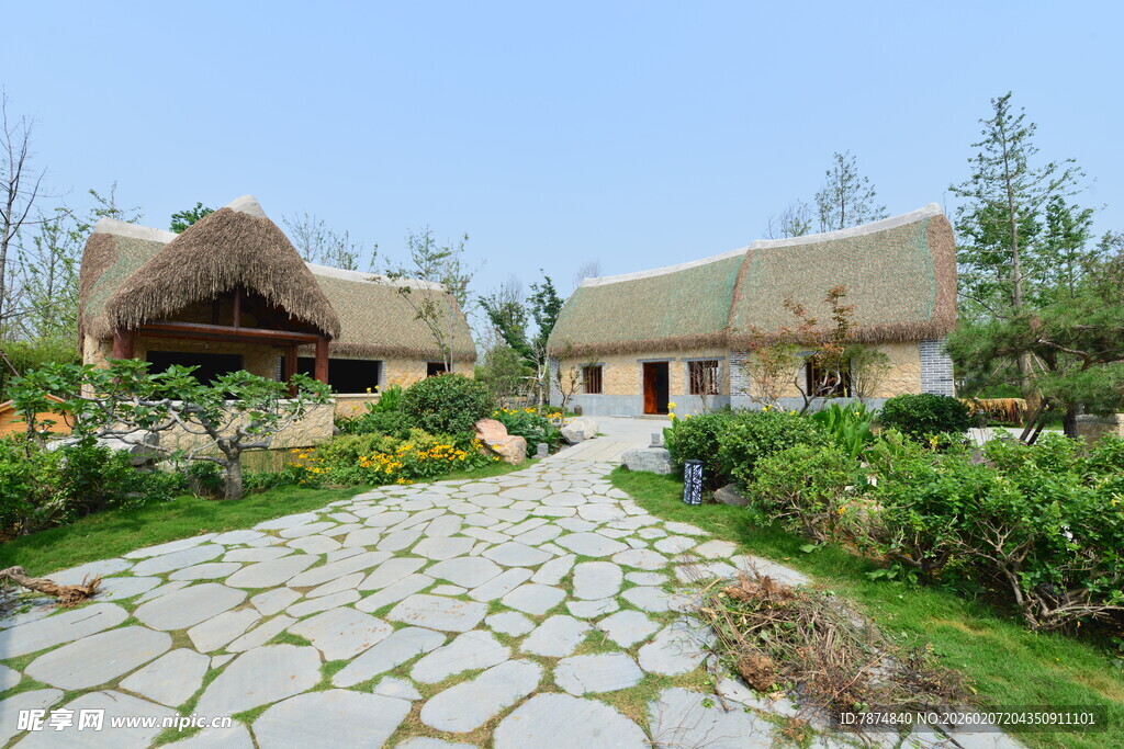 田园风乡村小屋景观