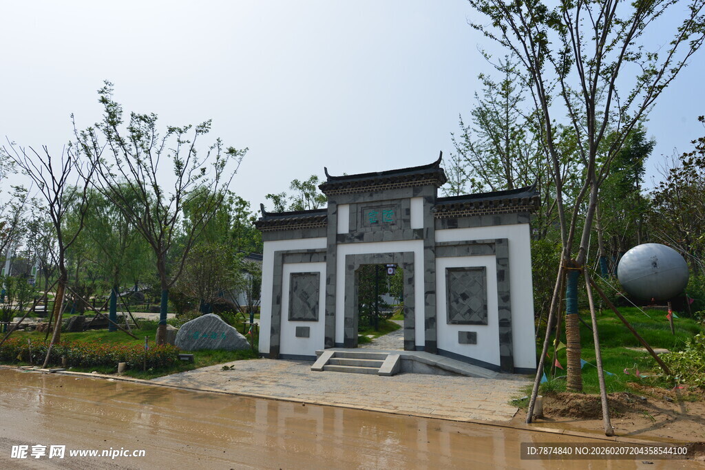 中式门楼景观