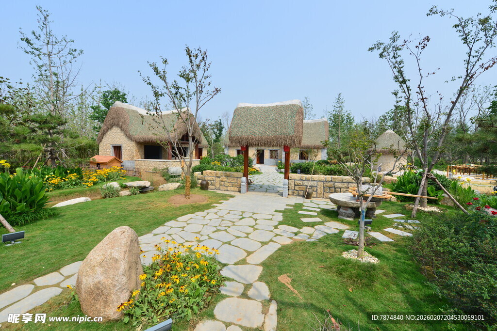 田园风格小屋 自然美景