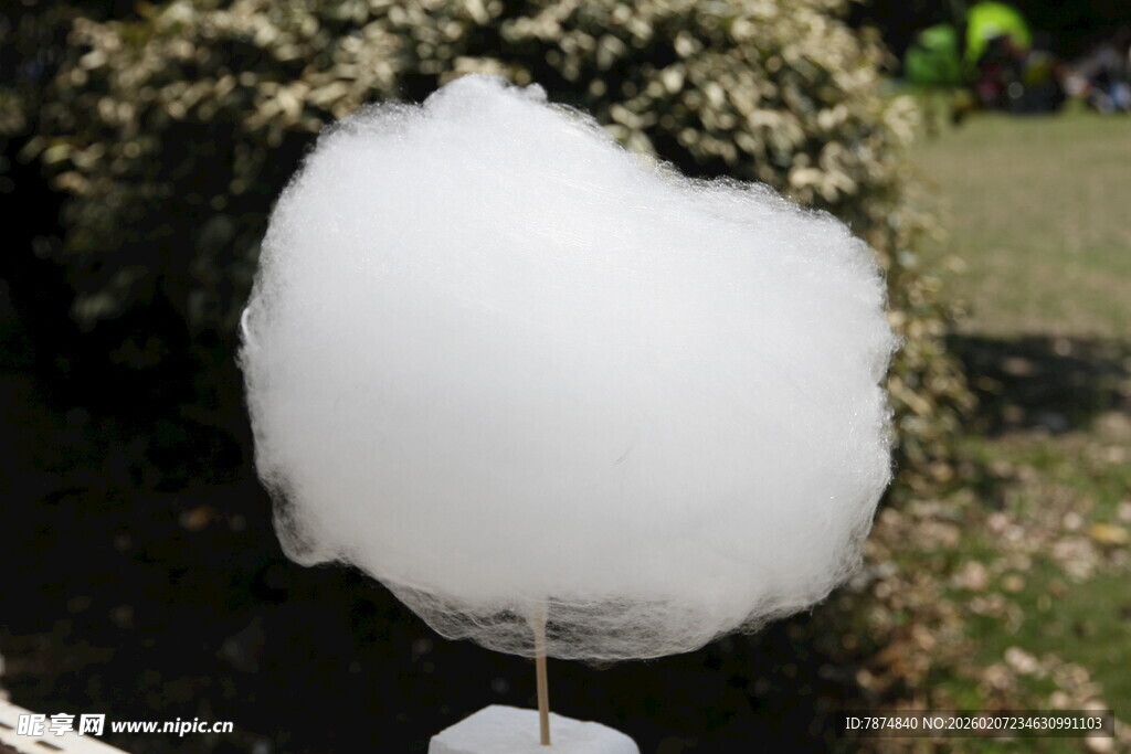 蓬松棉花糖特写