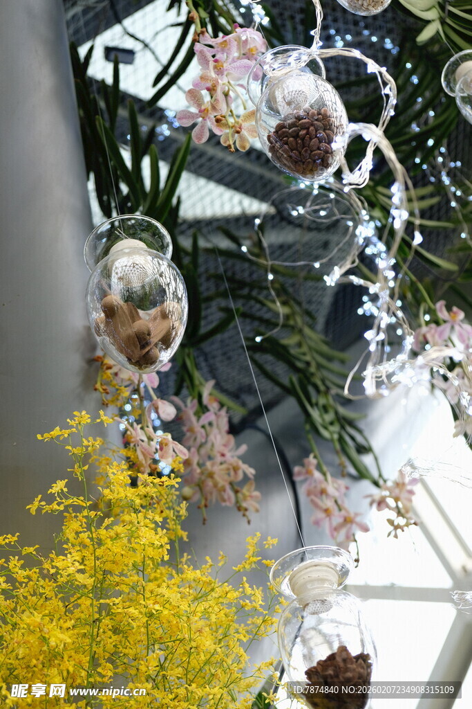 室内多彩花卉装饰景观