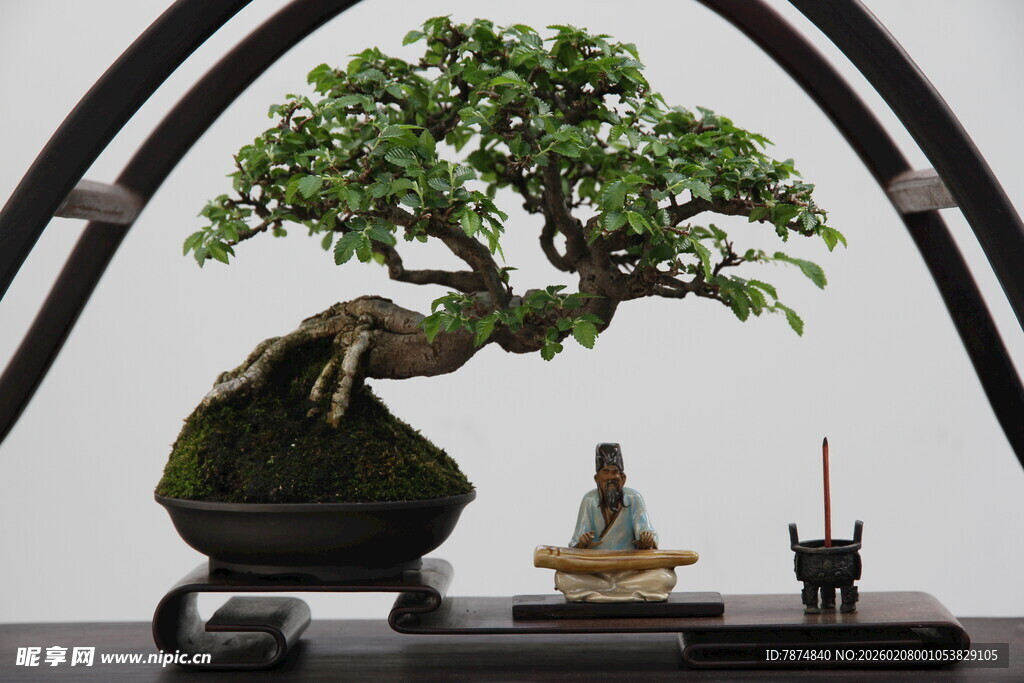 精致中式盆景艺术摆件