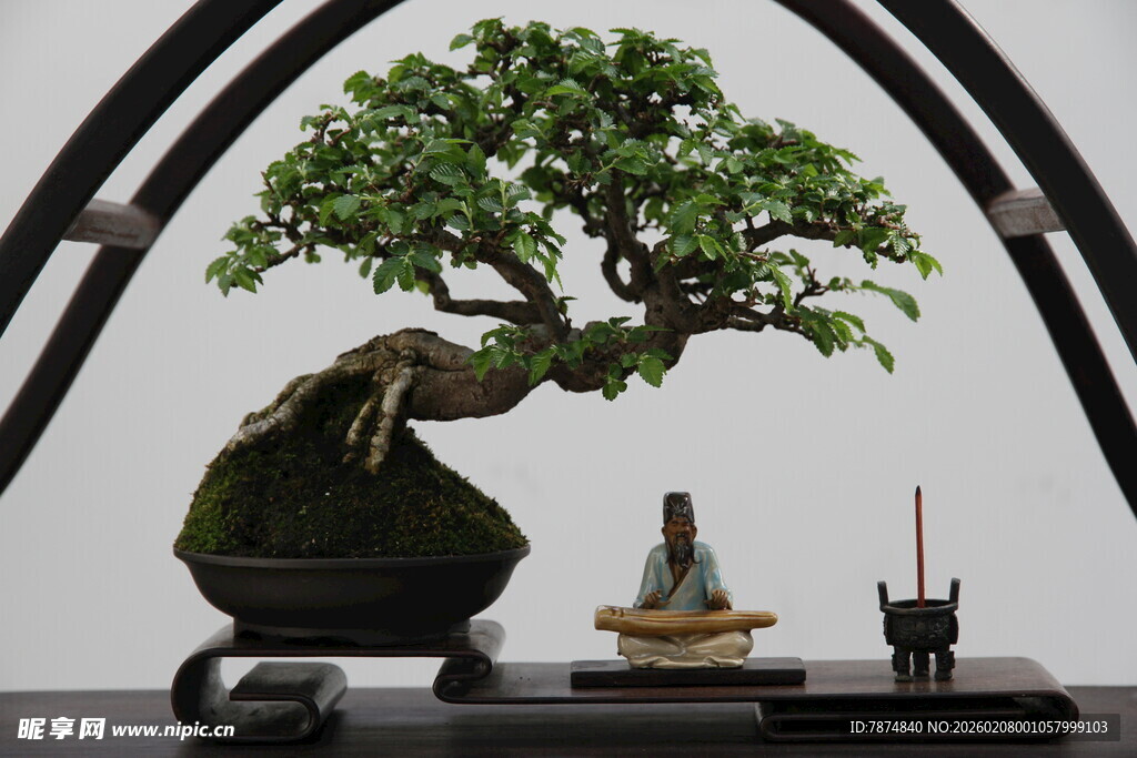 精致中式盆景艺术摆件