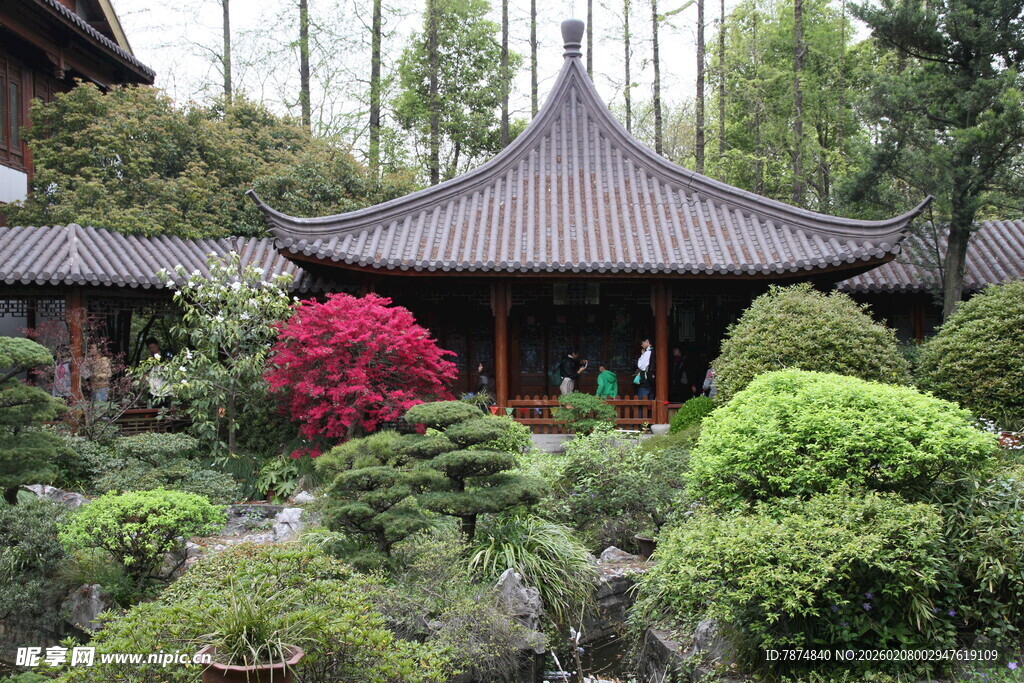 中式庭院景观 绿意盎然