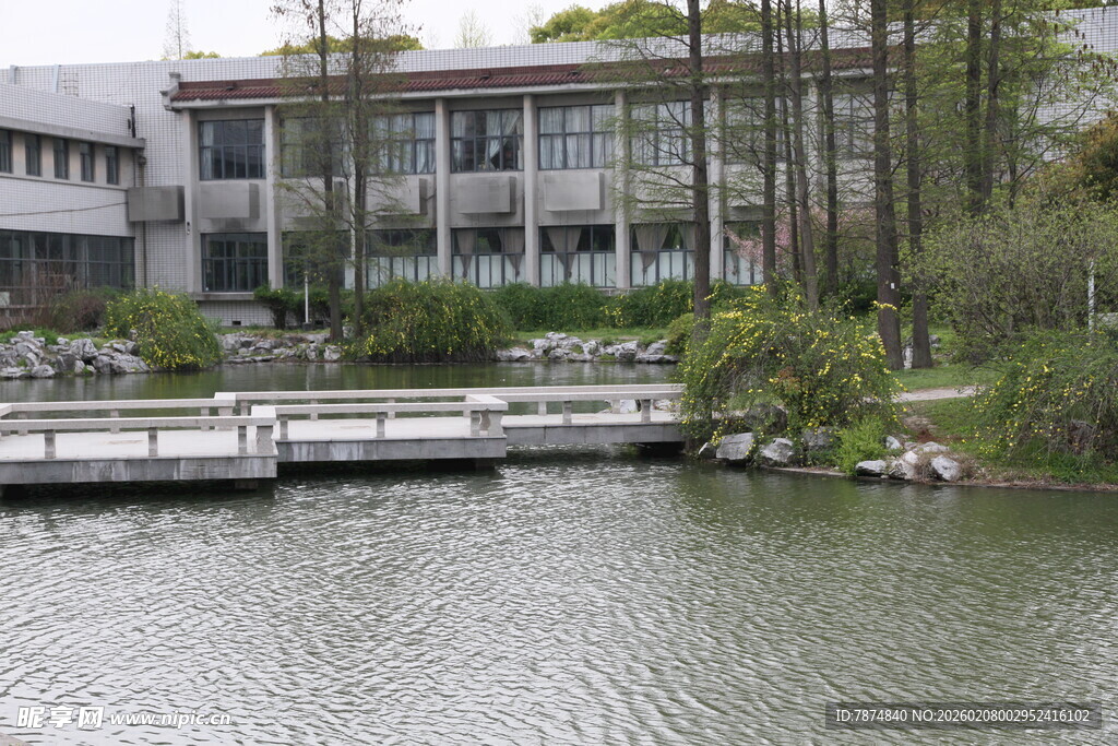 湖畔现代建筑景观