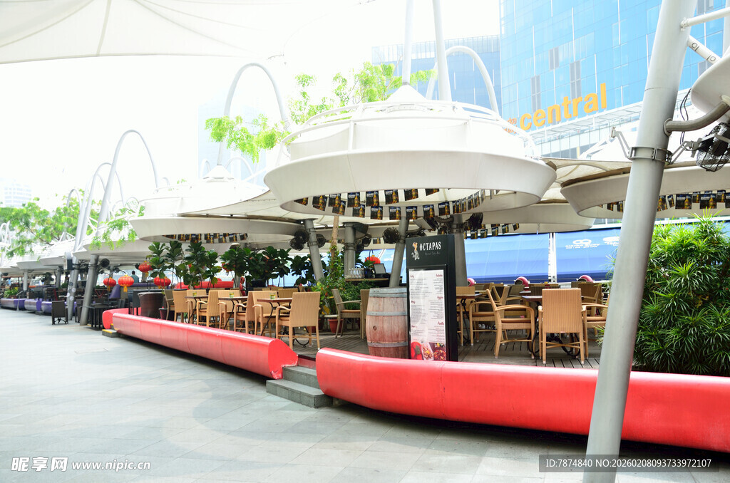 户外休闲餐饮区景观