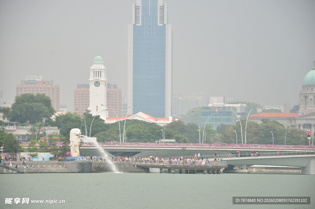 新加坡城市景观风光图