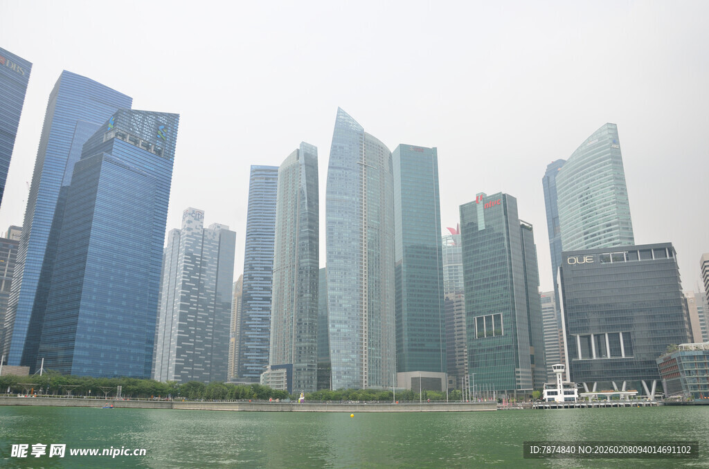 新加坡城市天际线景观
