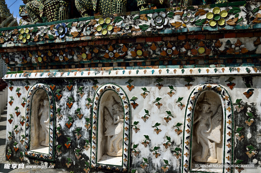 马来西亚精美装饰的建筑局部细节