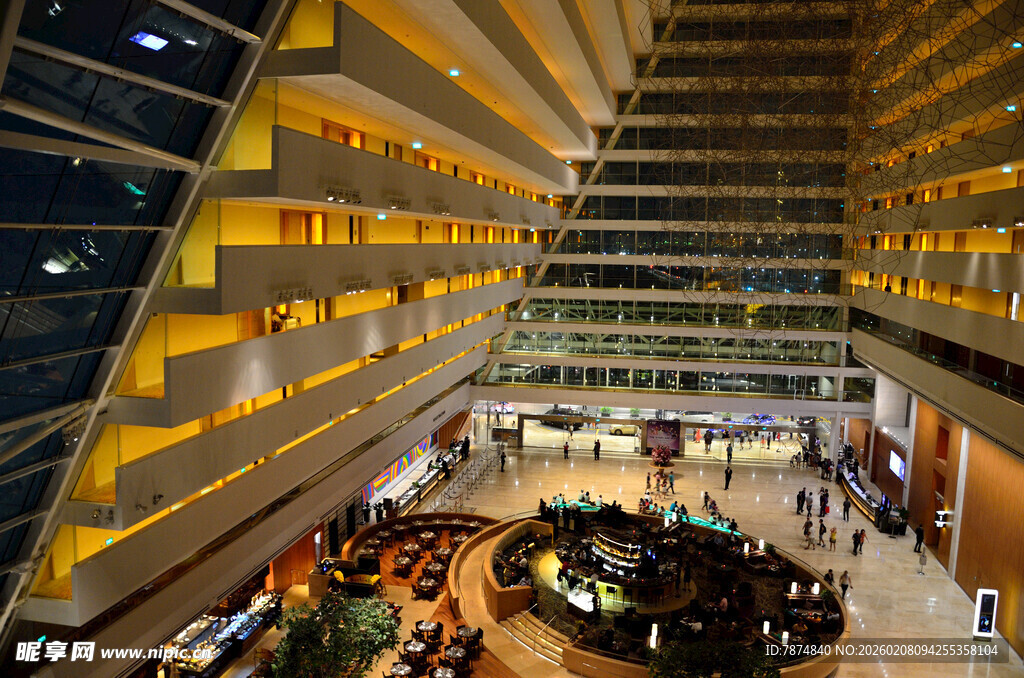 马来西亚豪华酒店大堂内部景观