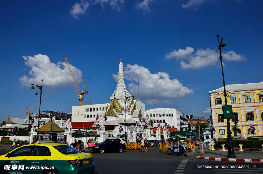 泰国城市街头独特建筑景观