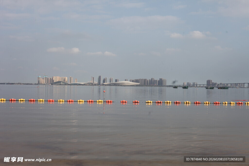 湛江海上施工场景