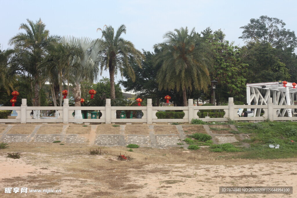 湛江中式围栏景观 绿树相伴