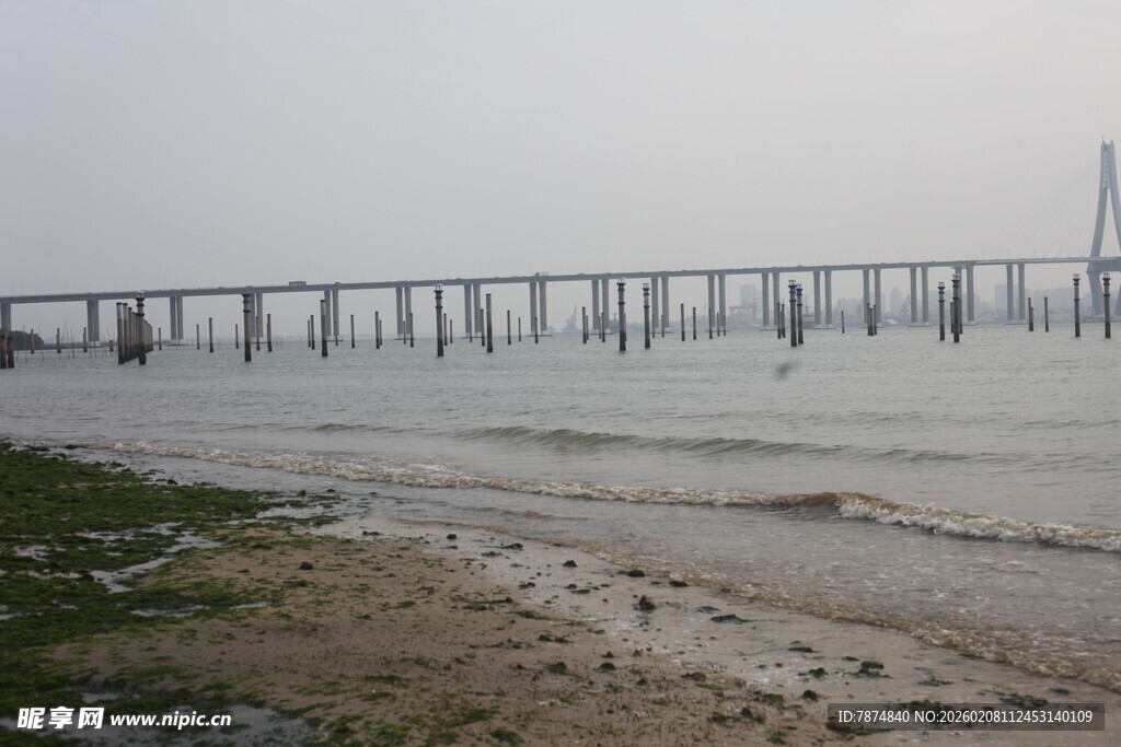 湛江雾中跨海大桥远景