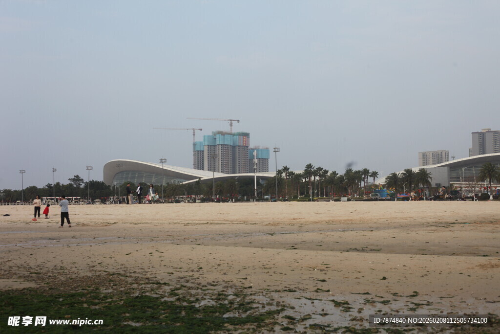 湛江海滨城市沙滩风光