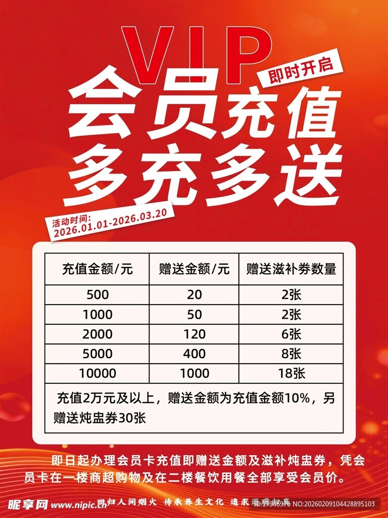 会员充值海报设计