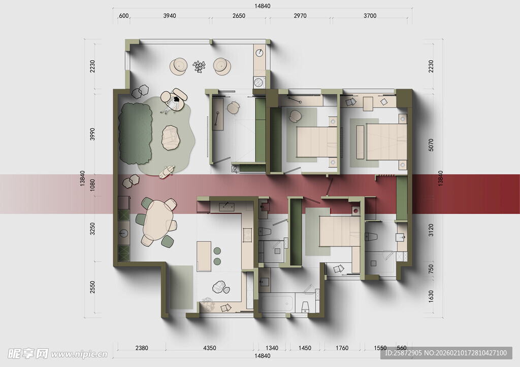 现代简约风格室内平面图