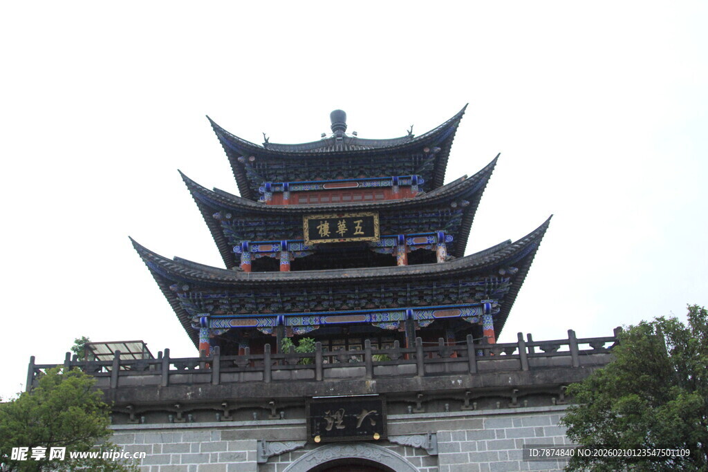 古色古香的多层中式楼阁