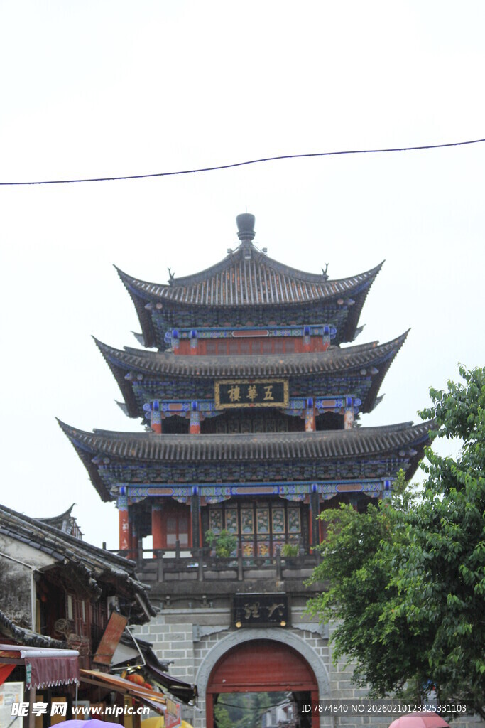 古色古香的多层中式楼阁