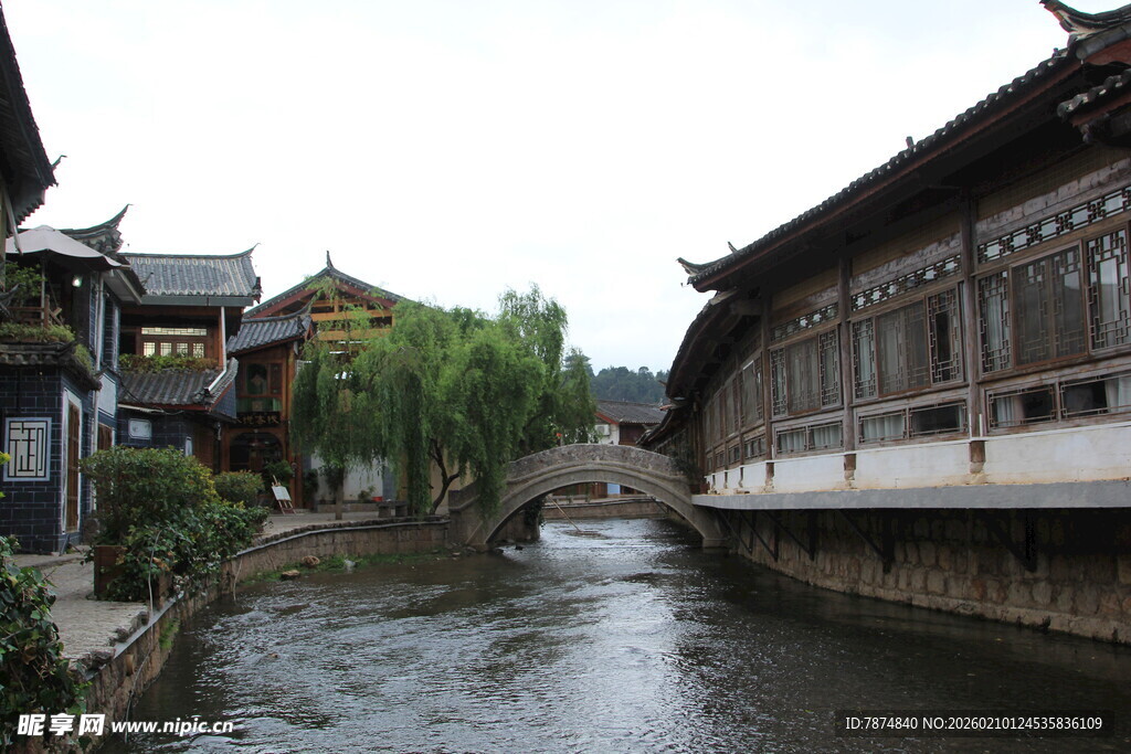 江南水乡古巷小河风景