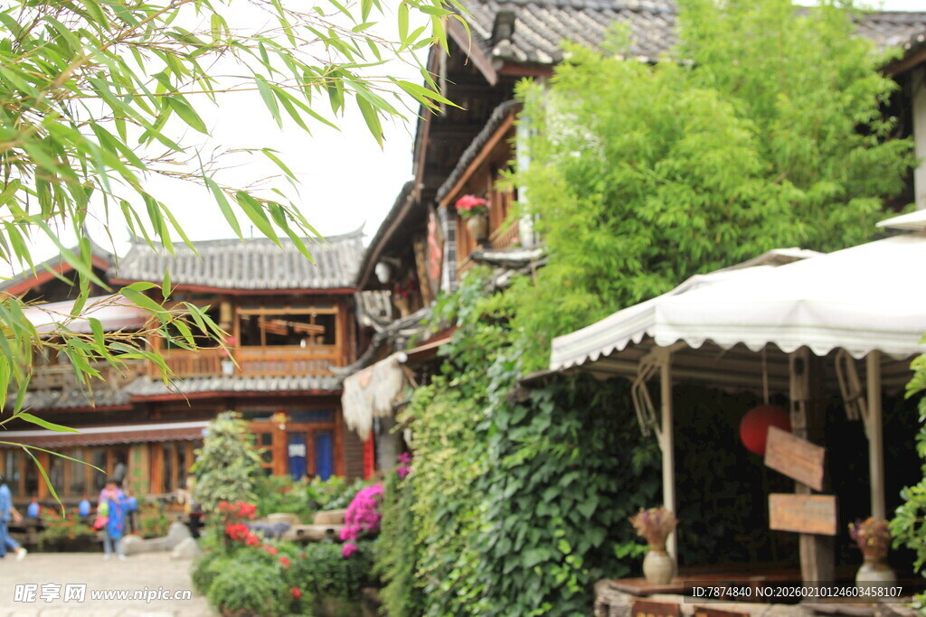 古雅乡村民宿庭院景致