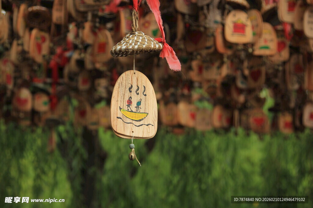 精致竹编挂件 传统韵味浓