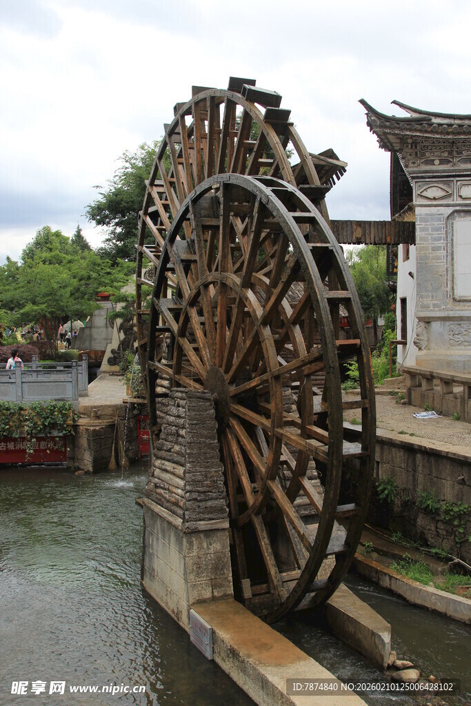古风水车景观