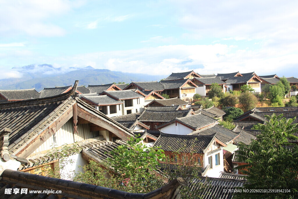 古村落屋顶风光