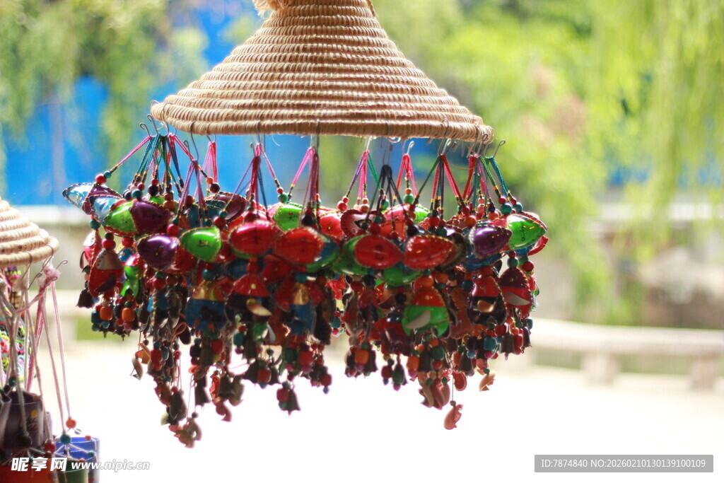 民族风彩色风铃挂件