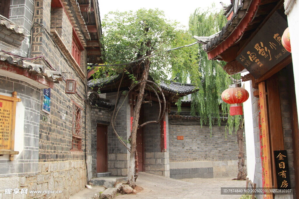 古巷庭院中式建筑景致